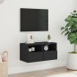 vidaXL TV-Wandschrank Schwarz 60x30x30 cm Holzwerkstoff vidaXL TV-Wandschrank Schwarz 60x30x30 cm Holzwerkstoff