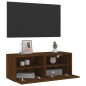 vidaXL TV-Wandschrank Braun Eiche-Optik 80x30x30 cm Holzwerkstoff vidaXL TV-Wandschrank Braun Eiche-Optik 80x30x30 cm Holzwerkstoff