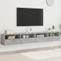 vidaXL TV-Wandschränke 2 Stk. Betongrau 100x30x30 cm Holzwerkstoff vidaXL TV-Wandschränke 2 Stk. Betongrau 100x30x30 cm Holzwerkstoff