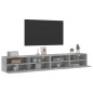 vidaXL TV-Wandschränke 2 Stk. Betongrau 100x30x30 cm Holzwerkstoff vidaXL TV-Wandschränke 2 Stk. Betongrau 100x30x30 cm Holzwerkstoff
