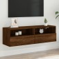 vidaXL TV-Wandschrank Braun Eiche-Optik 100x30x30 cm Holzwerkstoff vidaXL TV-Wandschrank Braun Eiche-Optik 100x30x30 cm Holzwerkstoff