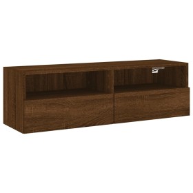 vidaXL TV-Wandschrank Braun Eiche-Optik 100x30x30 cm Holzwerkstoff