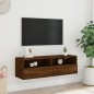 vidaXL TV-Wandschrank Braun Eiche-Optik 100x30x30 cm Holzwerkstoff vidaXL TV-Wandschrank Braun Eiche-Optik 100x30x30 cm Holzwerkstoff