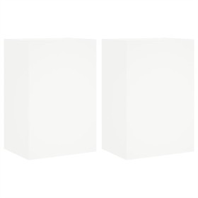 vidaXL TV-Wandschränke 2 Stk. Weiß 40,5x30x60 cm Holzwerkstoff