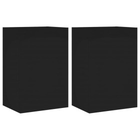 vidaXL TV-Wandschränke 2 Stk. Schwarz 40,5x30x60 cm Holzwerkstoff