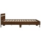 vidaXL Bettgestell mit Kopfteil Braun Eichen-Optik 160x200 cm vidaXL Bettgestell mit Kopfteil Braun Eichen-Optik 160x200 cm