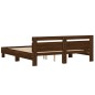 vidaXL Bettgestell mit Kopfteil Braun Eichen-Optik 160x200 cm vidaXL Bettgestell mit Kopfteil Braun Eichen-Optik 160x200 cm