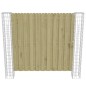 vidaXL Gartenzaun mit Gabionen-Pfosten Kiefernholz 180x180 cm vidaXL Gartenzaun mit Gabionen-Pfosten Kiefernholz 180x180 cm