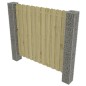 vidaXL Gartenzaun mit Gabionen-Pfosten Kiefernholz 180x180 cm vidaXL Gartenzaun mit Gabionen-Pfosten Kiefernholz 180x180 cm