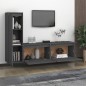vidaXL TV-Schränke 3 Stk. Grau Massivholz Kiefer vidaXL TV-Schränke 3 Stk. Grau Massivholz Kiefer