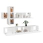 vidaXL 7-tlg. TV-Schrank-Set Weiß Holzwerkstoff vidaXL 7-tlg. TV-Schrank-Set Weiß Holzwerkstoff