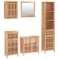 vidaXL 5-tlg. Badmöbel-Set Massivholz Nussbaum vidaXL 5-tlg. Badmöbel-Set Massivholz Nussbaum