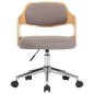 vidaXL Drehbare Esszimmerstühle 2 Stk. Taupe Bugholz und Stoff vidaXL Drehbare Esszimmerstühle 2 Stk. Taupe Bugholz und Stoff