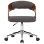 vidaXL Drehbare Esszimmerstühle 2 Stk. Grau Bugholz und Stoff vidaXL Drehbare Esszimmerstühle 2 Stk. Grau Bugholz und Stoff