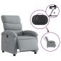 vidaXL Relaxsessel Elektrisch Hellgrau Stoff vidaXL Relaxsessel Elektrisch Hellgrau Stoff