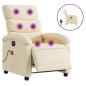 vidaXL Massagesessel Elektrisch Creme Stoff vidaXL Massagesessel Elektrisch Creme Stoff