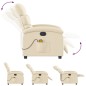 vidaXL Massagesessel Elektrisch Creme Stoff vidaXL Massagesessel Elektrisch Creme Stoff