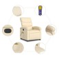 vidaXL Massagesessel Elektrisch Creme Stoff vidaXL Massagesessel Elektrisch Creme Stoff
