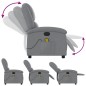 vidaXL Massagesessel Elektrisch Hellgrau Stoff vidaXL Massagesessel Elektrisch Hellgrau Stoff