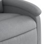 vidaXL Massagesessel Elektrisch Hellgrau Stoff vidaXL Massagesessel Elektrisch Hellgrau Stoff