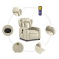 vidaXL Massagesessel Elektrisch Creme Kunstleder vidaXL Massagesessel Elektrisch Creme Kunstleder