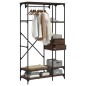 vidaXL Kleiderständer mit Schubladen Braun Eichen-Optik 100x40x180 cm vidaXL Kleiderständer mit Schubladen Braun Eichen-Optik 100x40x180 cm