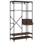 vidaXL Kleiderständer mit Schubladen Braun Eichen-Optik 100x40x180 cm vidaXL Kleiderständer mit Schubladen Braun Eichen-Optik 100x40x180 cm