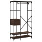 vidaXL Kleiderständer mit Schubladen Braun Eichen-Optik 100x40x180 cm vidaXL Kleiderständer mit Schubladen Braun Eichen-Optik 100x40x180 cm