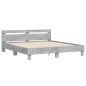 vidaXL Bettgestell mit Kopfteil Betongrau 160x200 cm Holzwerkstoff vidaXL Bettgestell mit Kopfteil Betongrau 160x200 cm Holzwerkstoff