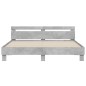 vidaXL Bettgestell mit Kopfteil Betongrau 160x200 cm Holzwerkstoff vidaXL Bettgestell mit Kopfteil Betongrau 160x200 cm Holzwerkstoff