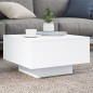 vidaXL Couchtisch mit LED-Leuchten Weiß 55x55x31 cm vidaXL Couchtisch mit LED-Leuchten Weiß 55x55x31 cm