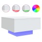 vidaXL Couchtisch mit LED-Leuchten Weiß 55x55x31 cm vidaXL Couchtisch mit LED-Leuchten Weiß 55x55x31 cm