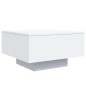 vidaXL Couchtisch mit LED-Leuchten Weiß 55x55x31 cm vidaXL Couchtisch mit LED-Leuchten Weiß 55x55x31 cm
