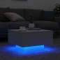 vidaXL Couchtisch mit LED-Leuchten Weiß 55x55x31 cm vidaXL Couchtisch mit LED-Leuchten Weiß 55x55x31 cm