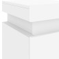 vidaXL Nachttisch mit LED-Leuchten Weiß 35x39x55 cm vidaXL Nachttisch mit LED-Leuchten Weiß 35x39x55 cm