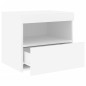 vidaXL Nachttisch mit LED-Leuchten Weiß 50x40x45 cm vidaXL Nachttisch mit LED-Leuchten Weiß 50x40x45 cm