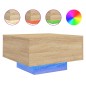 vidaXL Couchtisch mit LED-Leuchten Sonoma-Eiche 55x55x31 cm vidaXL Couchtisch mit LED-Leuchten Sonoma-Eiche 55x55x31 cm