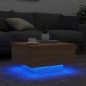 vidaXL Couchtisch mit LED-Leuchten Sonoma-Eiche 55x55x31 cm vidaXL Couchtisch mit LED-Leuchten Sonoma-Eiche 55x55x31 cm