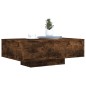 vidaXL Couchtisch mit LED-Leuchten Räuchereiche 85x55x31 cm vidaXL Couchtisch mit LED-Leuchten Räuchereiche 85x55x31 cm