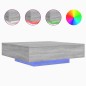 vidaXL Couchtisch mit LED-Leuchten Grau Sonoma 100x100x31 cm vidaXL Couchtisch mit LED-Leuchten Grau Sonoma 100x100x31 cm