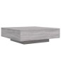 vidaXL Couchtisch mit LED-Leuchten Grau Sonoma 100x100x31 cm vidaXL Couchtisch mit LED-Leuchten Grau Sonoma 100x100x31 cm