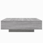 vidaXL Couchtisch mit LED-Leuchten Grau Sonoma 100x100x31 cm vidaXL Couchtisch mit LED-Leuchten Grau Sonoma 100x100x31 cm