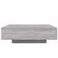 vidaXL Couchtisch mit LED-Leuchten Grau Sonoma 100x100x31 cm vidaXL Couchtisch mit LED-Leuchten Grau Sonoma 100x100x31 cm