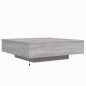 vidaXL Couchtisch mit LED-Leuchten Grau Sonoma 100x100x31 cm vidaXL Couchtisch mit LED-Leuchten Grau Sonoma 100x100x31 cm