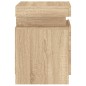 vidaXL Nachttische mit LED-Leuchten 2 Stk. Sonoma Eiche 35x39x55 cm vidaXL Nachttische mit LED-Leuchten 2 Stk. Sonoma Eiche 35x39x55 cm