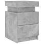 vidaXL Nachttische mit LED-Leuchten 2 Stk. Betongrau 35x39x55 cm vidaXL Nachttische mit LED-Leuchten 2 Stk. Betongrau 35x39x55 cm