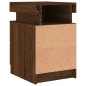 vidaXL Nachttisch mit LED-Leuchten Braun Eiche-Optik 35x39x55 cm vidaXL Nachttisch mit LED-Leuchten Braun Eiche-Optik 35x39x55 cm