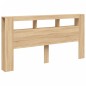 vidaXL LED-Kopfteil Sonoma Eiche 200x18,5x103,5 cm Holzwerkstoff vidaXL LED-Kopfteil Sonoma Eiche 200x18,5x103,5 cm Holzwerkstoff