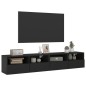 vidaXL TV-Wandschränke 2 Stk. Schwarz 80x30x30 cm Holzwerkstoff