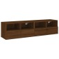 vidaXL TV-Wandschränke 2 Stk. Braun Eiche-Optik 60x30x30 cm vidaXL TV-Wandschränke 2 Stk. Braun Eiche-Optik 60x30x30 cm